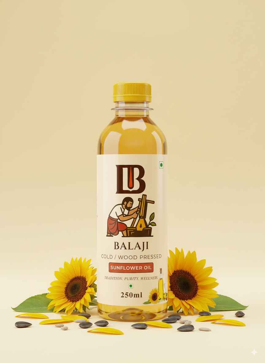 Cold Pressed Sunflower Oil - Vitamin E Rich Surajmukhi
