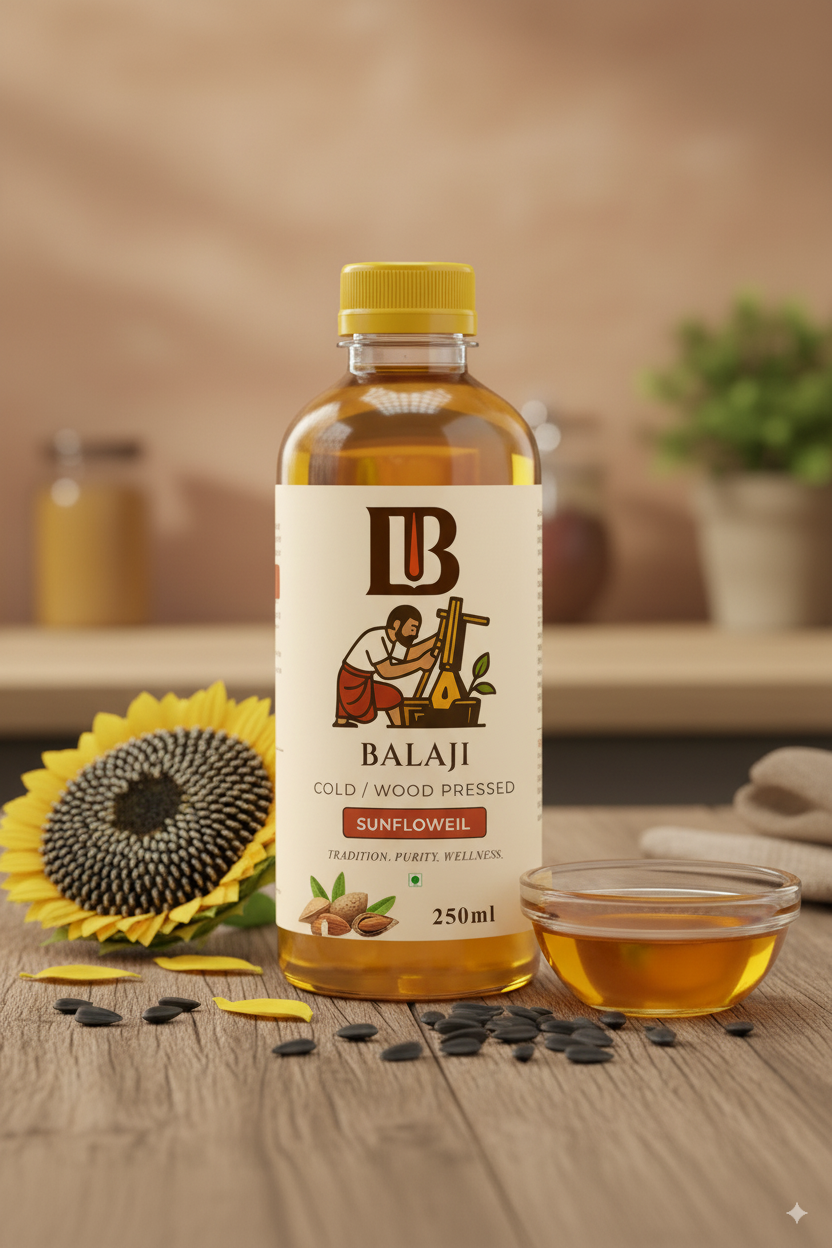 Cold Pressed Sunflower Oil - Vitamin E Rich Surajmukhi
