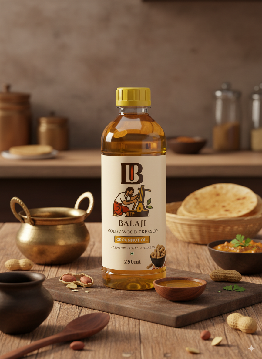 Pure Cold Pressed Groundnut Oil - Heart Healthy Peanut Oil