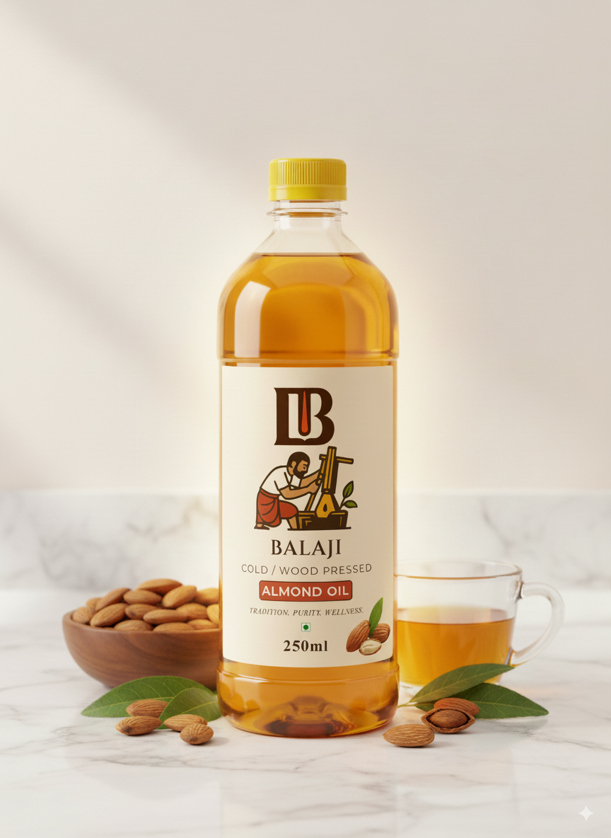 Pure Cold Pressed Almond Oil - Badam Oil