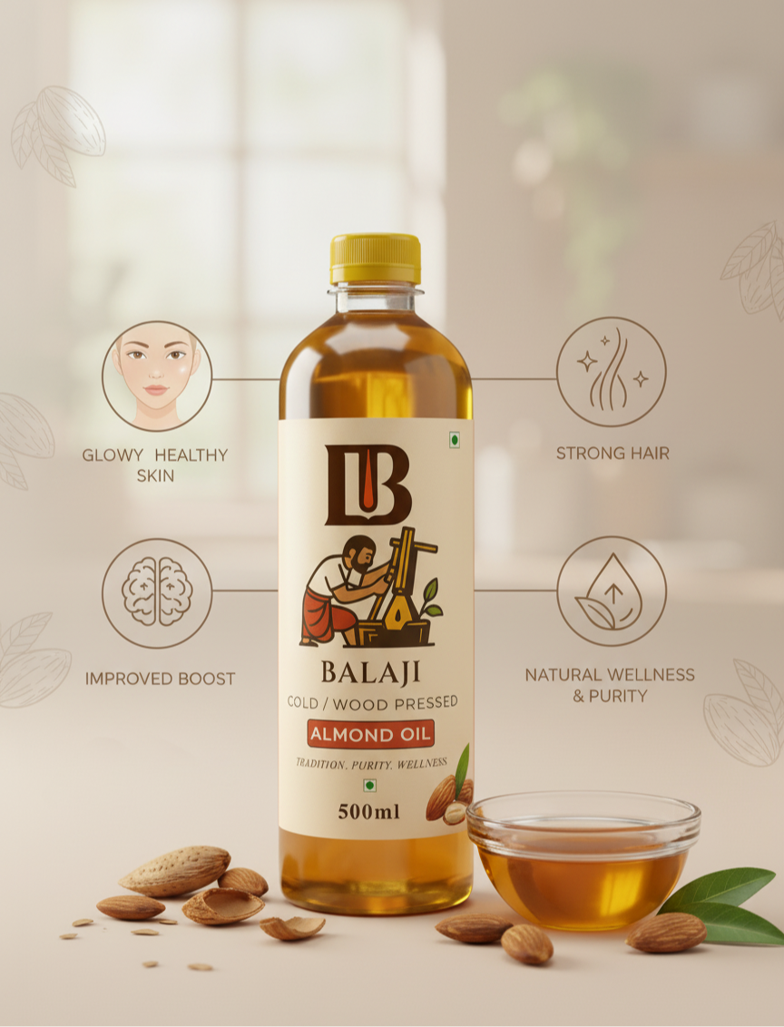 Pure Cold Pressed Almond Oil - Badam Oil