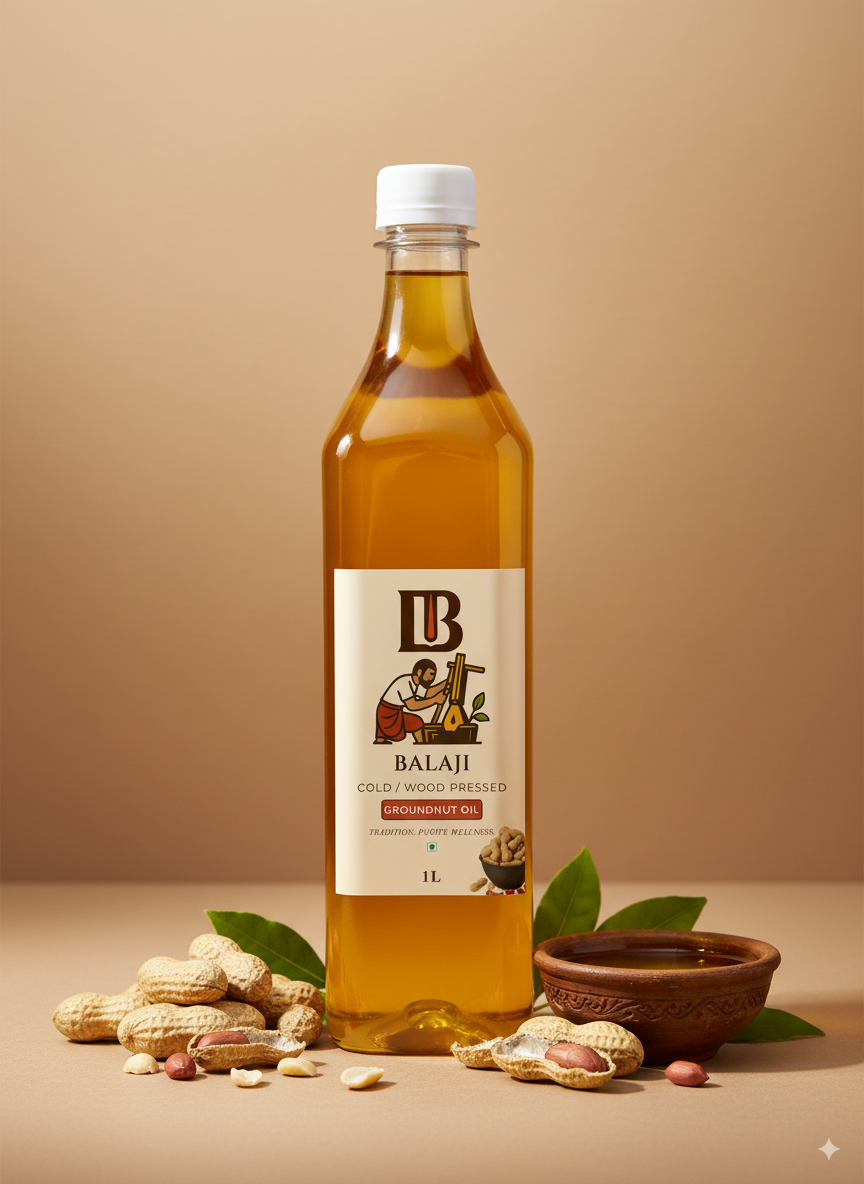 Pure Cold Pressed Groundnut Oil - Heart Healthy Peanut Oil