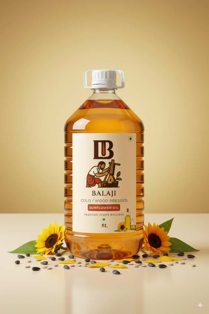 Cold Pressed Sunflower Oil - Vitamin E Rich Surajmukhi