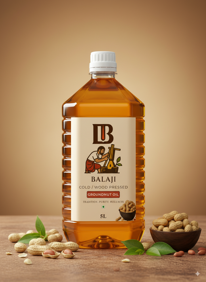 Pure Cold Pressed Groundnut Oil - Heart Healthy Peanut Oil
