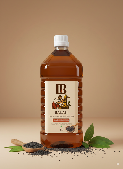 Black Sesame Oil Cold Pressed - Kala Til Oil Rich in Calcium
