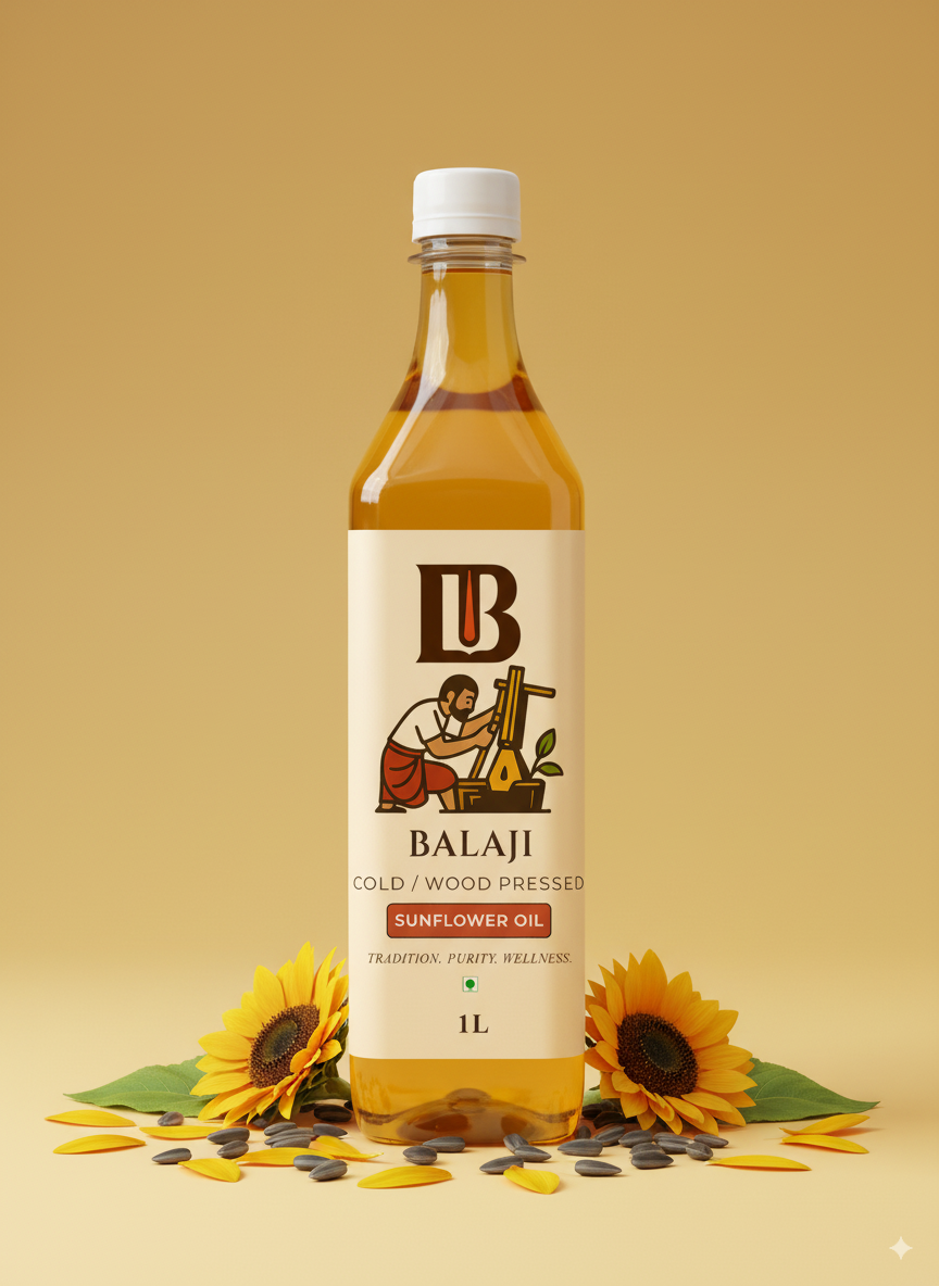 Cold Pressed Sunflower Oil - Vitamin E Rich Surajmukhi