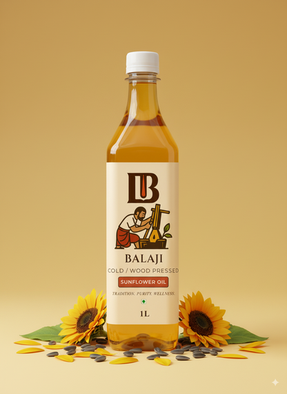Cold Pressed Sunflower Oil - Vitamin E Rich Surajmukhi