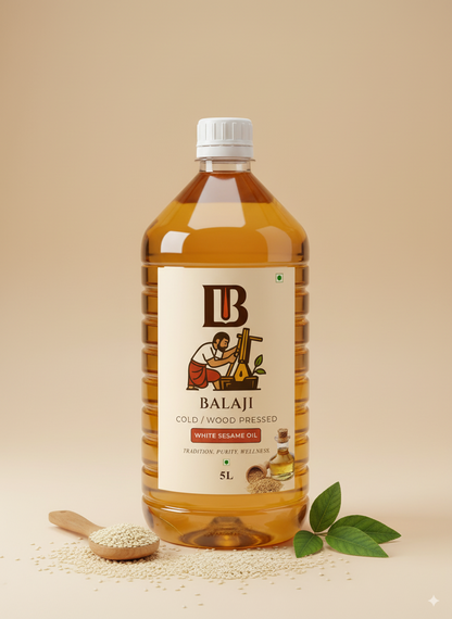 Pure White Sesame Oil Cold Pressed - Til Tel For Health