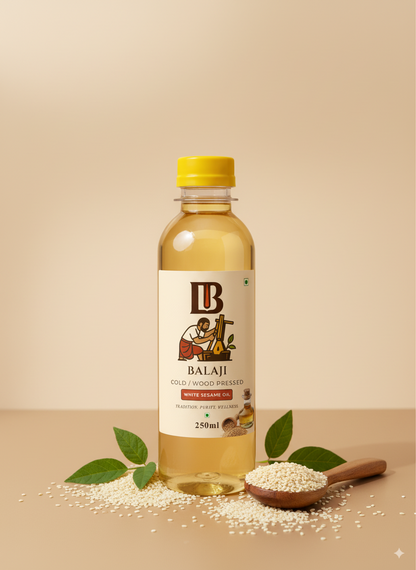 Pure White Sesame Oil Cold Pressed - Til Tel For Health