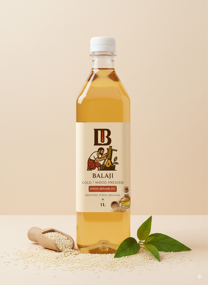 Pure White Sesame Oil Cold Pressed - Til Tel For Health