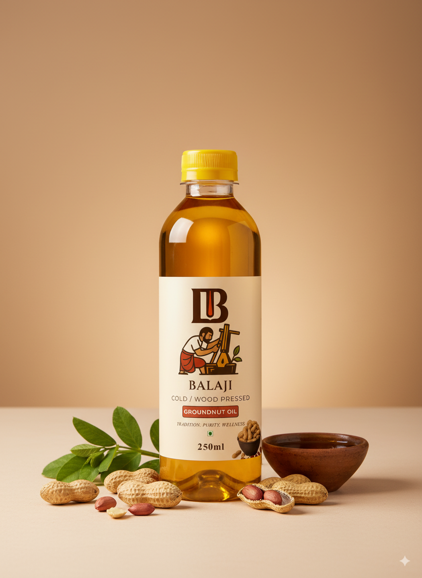 Pure Cold Pressed Groundnut Oil - Heart Healthy Peanut Oil