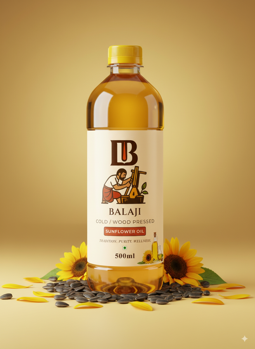 Cold Pressed Sunflower Oil - Vitamin E Rich Surajmukhi
