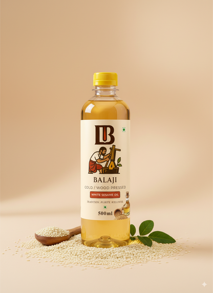 Pure White Sesame Oil Cold Pressed - Til Tel For Health