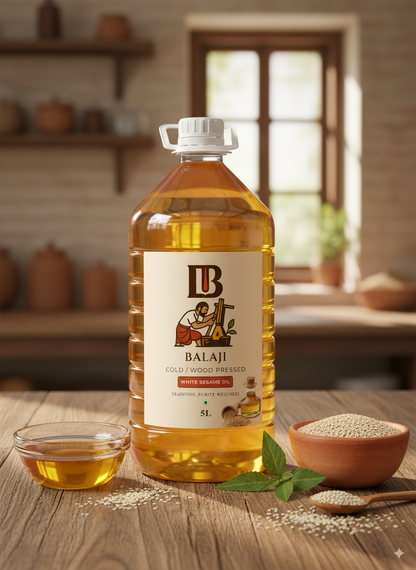 Pure White Sesame Oil Cold Pressed - Til Tel For Health