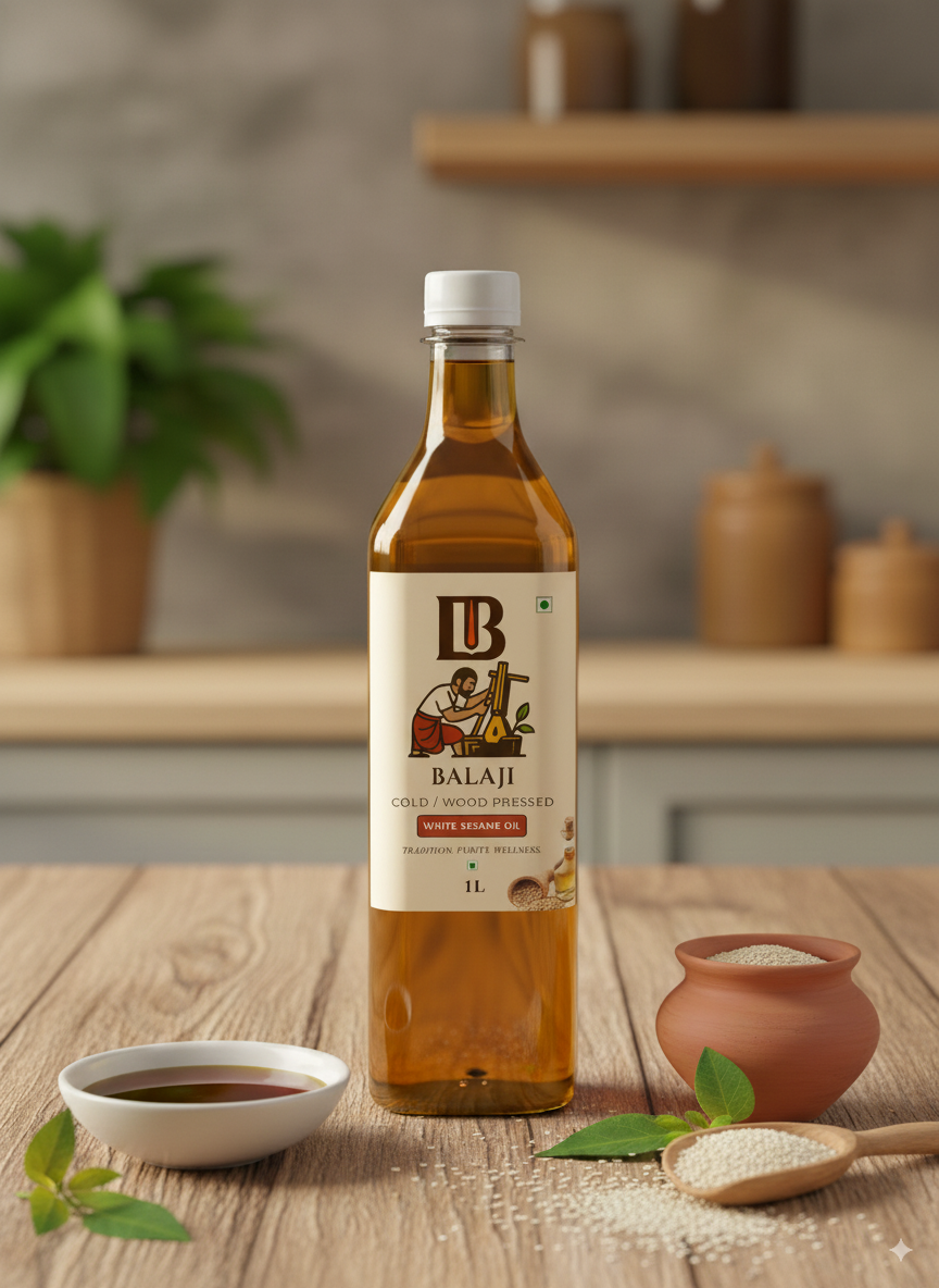 Pure White Sesame Oil Cold Pressed - Til Tel For Health