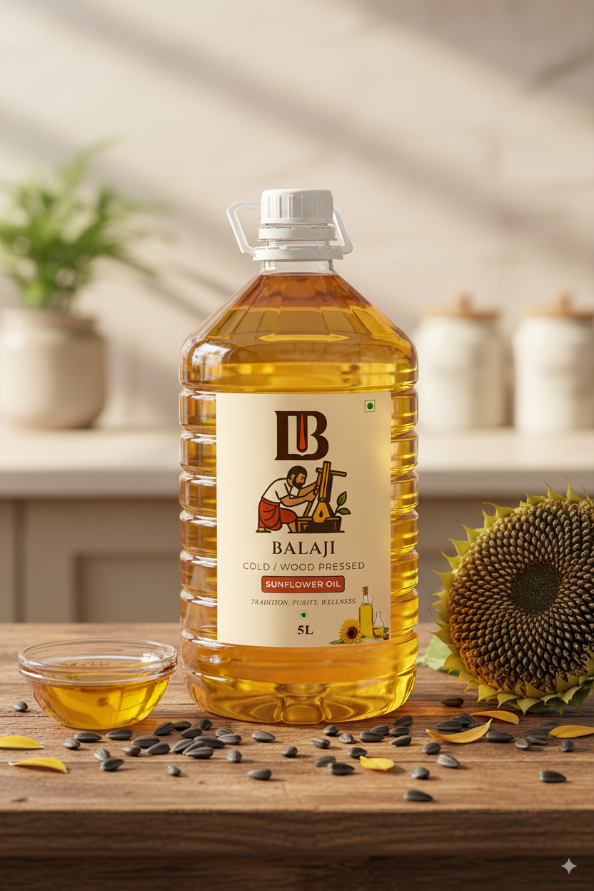 Cold Pressed Sunflower Oil - Vitamin E Rich Surajmukhi