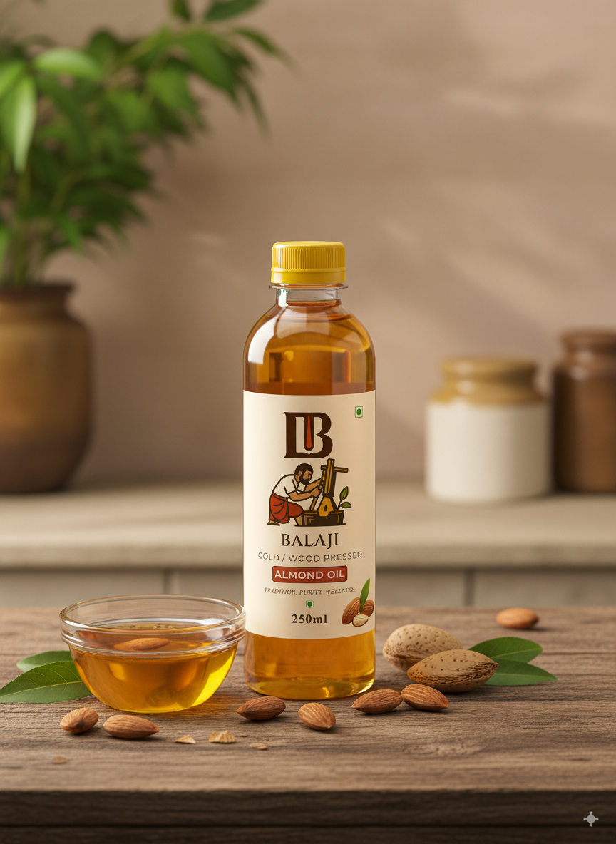 Pure Cold Pressed Almond Oil - Badam Oil