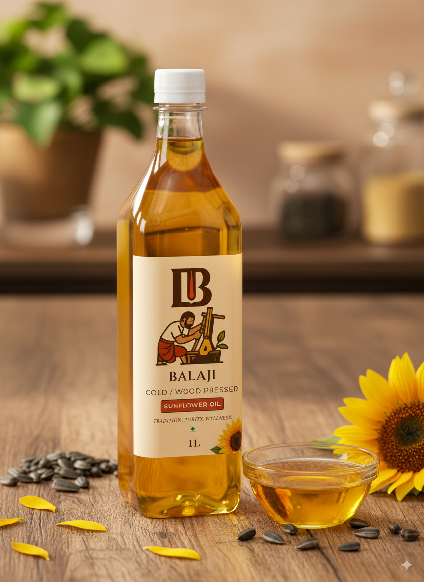 Cold Pressed Sunflower Oil - Vitamin E Rich Surajmukhi