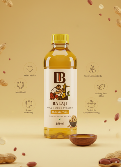 Pure Cold Pressed Groundnut Oil - Heart Healthy Peanut Oil