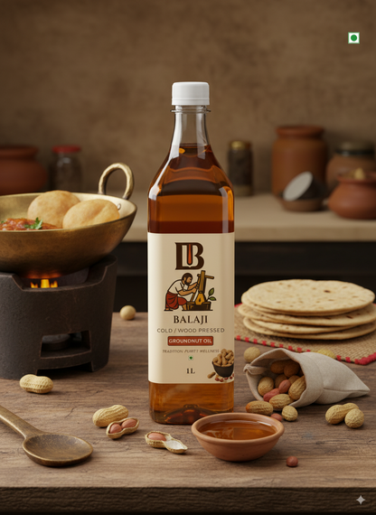 Pure Cold Pressed Groundnut Oil - Heart Healthy Peanut Oil