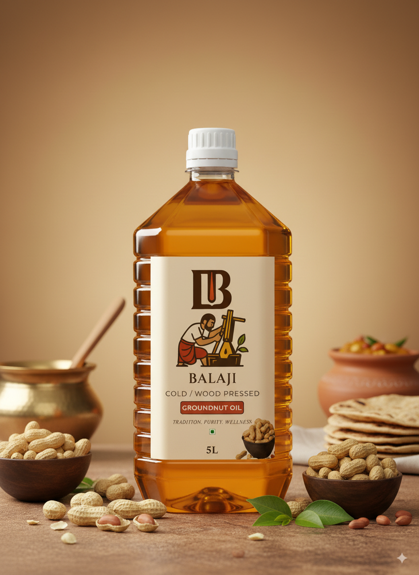 Pure Cold Pressed Groundnut Oil - Heart Healthy Peanut Oil