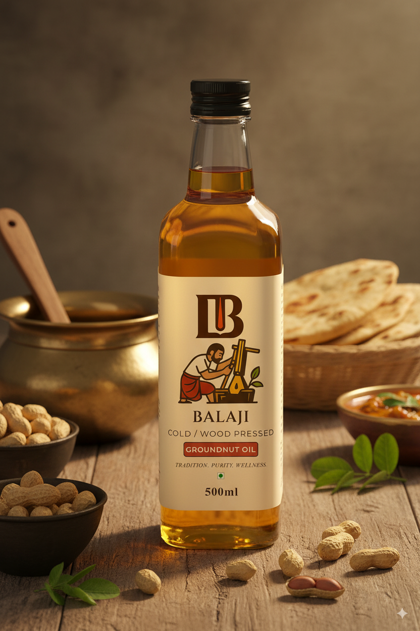 Pure Cold Pressed Groundnut Oil - Heart Healthy Peanut Oil