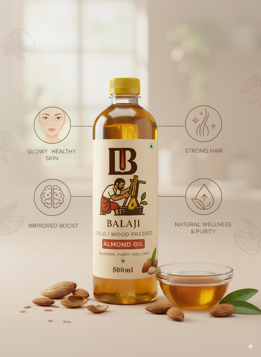 Pure Cold Pressed Almond Oil - Badam Oil