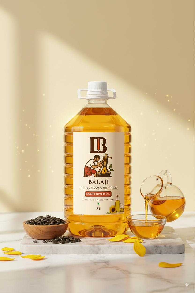 Cold Pressed Sunflower Oil - Vitamin E Rich Surajmukhi