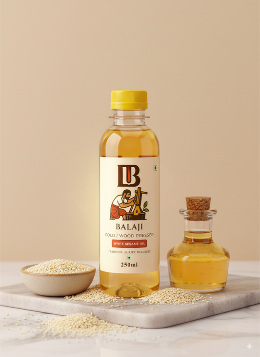 Pure White Sesame Oil Cold Pressed - Til Tel For Health