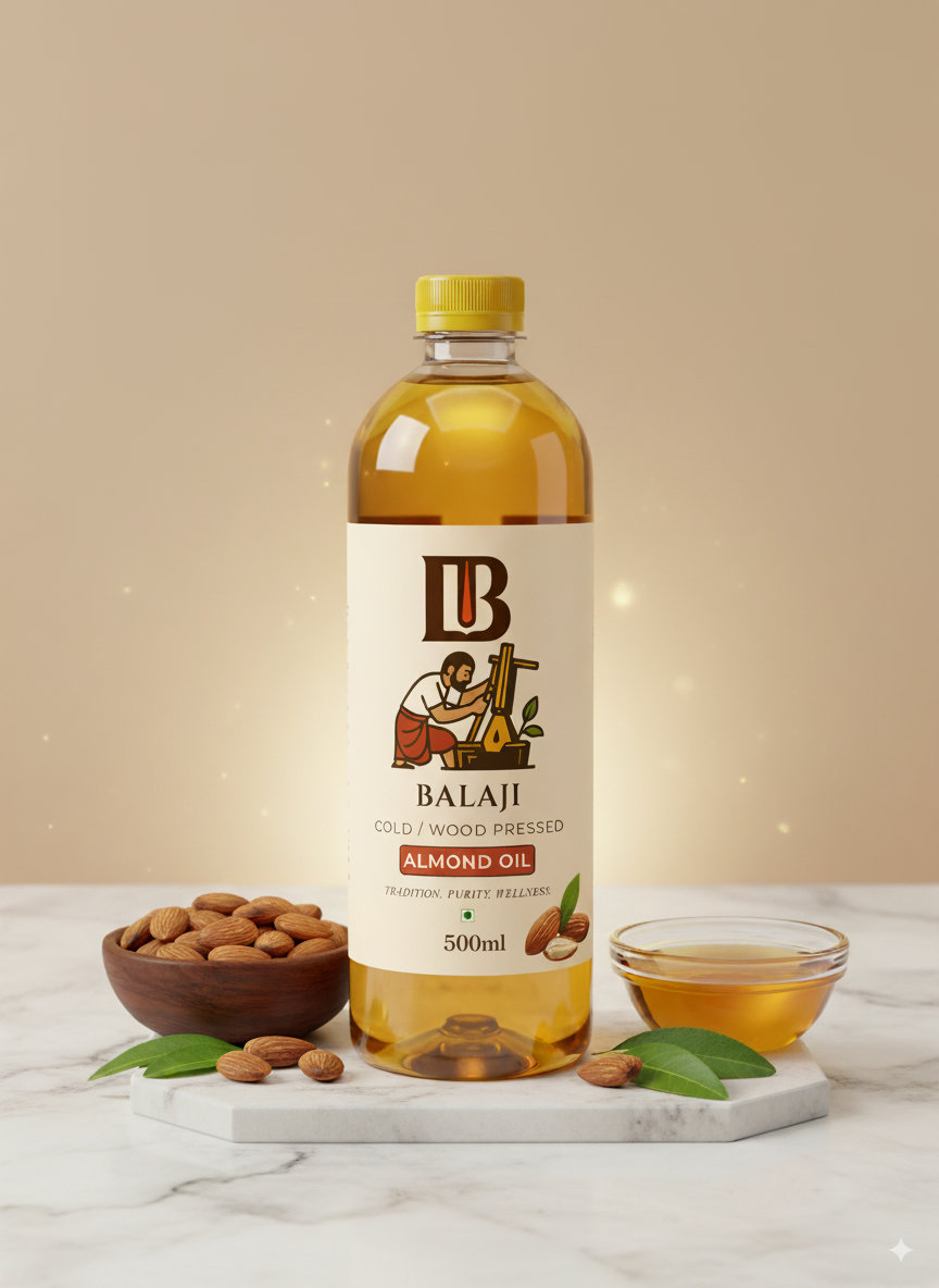 Pure Cold Pressed Almond Oil - Badam Oil