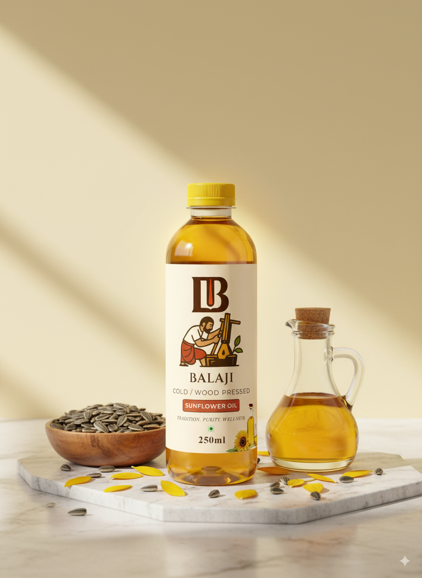 Cold Pressed Sunflower Oil - Vitamin E Rich Surajmukhi