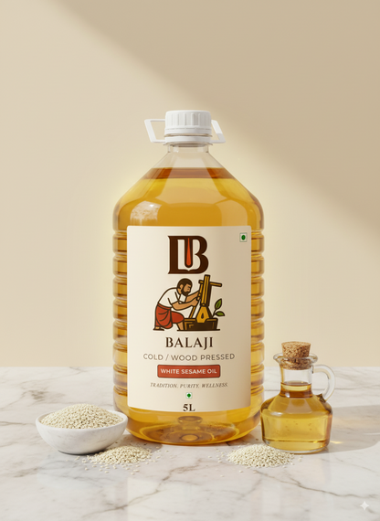 Pure White Sesame Oil Cold Pressed - Til Tel For Health