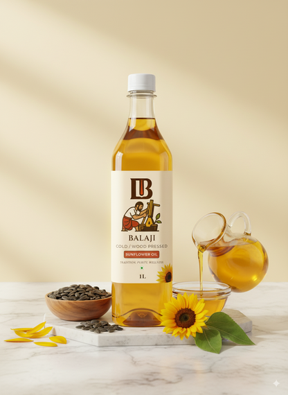 Cold Pressed Sunflower Oil - Vitamin E Rich Surajmukhi