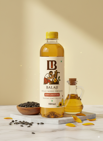 Cold Pressed Sunflower Oil - Vitamin E Rich Surajmukhi